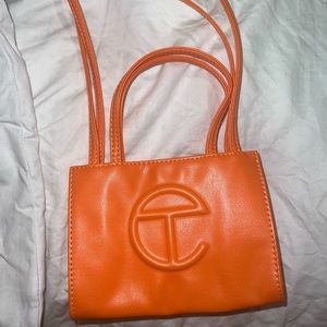 Orange telfar mini bag
